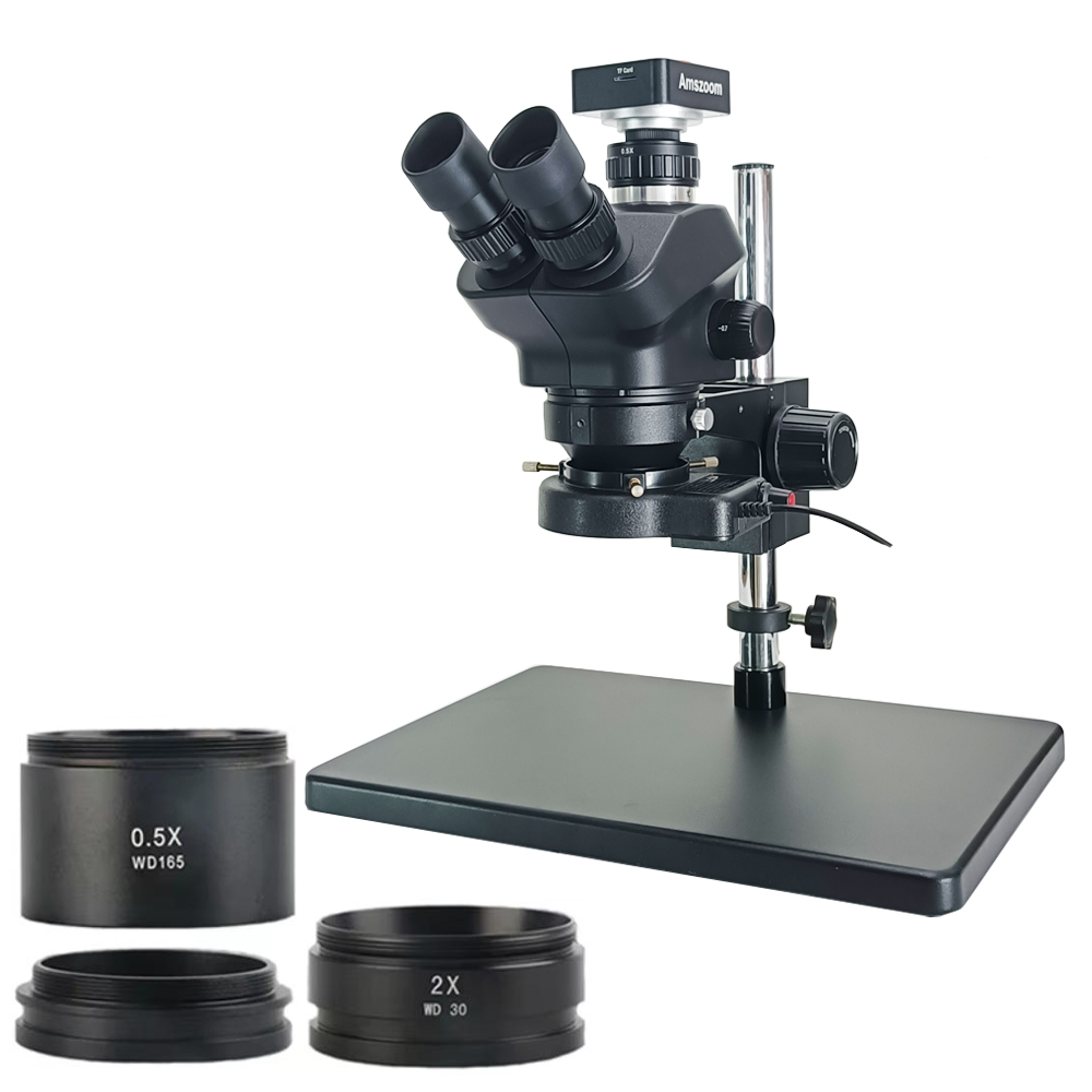 Stereo Trinocular Microscope Pcb - مجهر ستيريو ثلاثي العدسات بتكبير 3.5X-100X