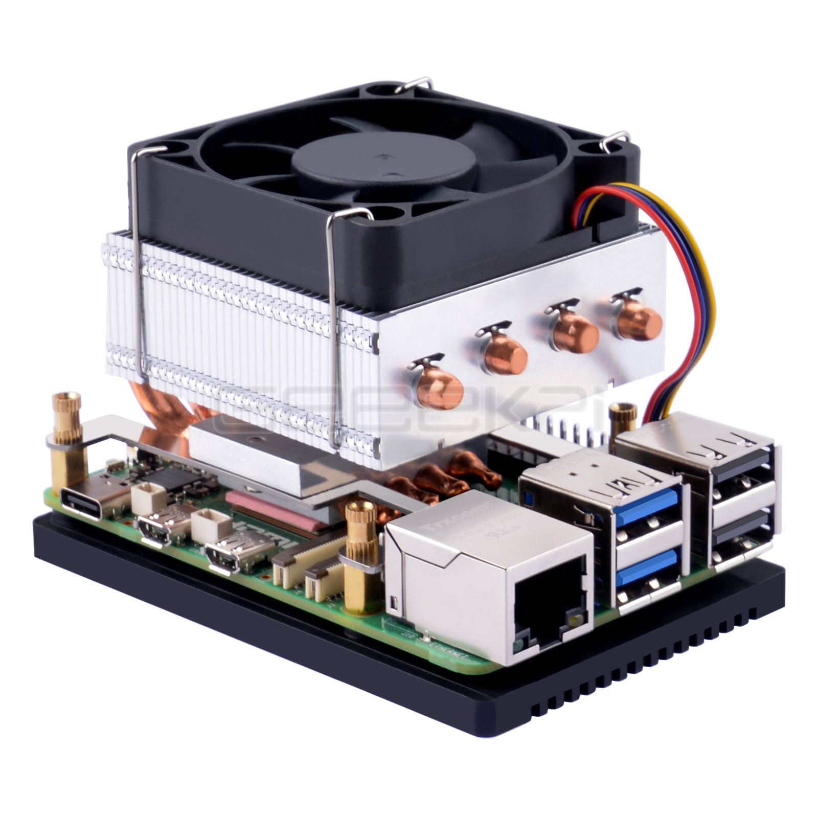 Raspberry Pi 5 8Gb Kit - مبرد وحدة المعالجة المركزية Geeekpi Low-Profile