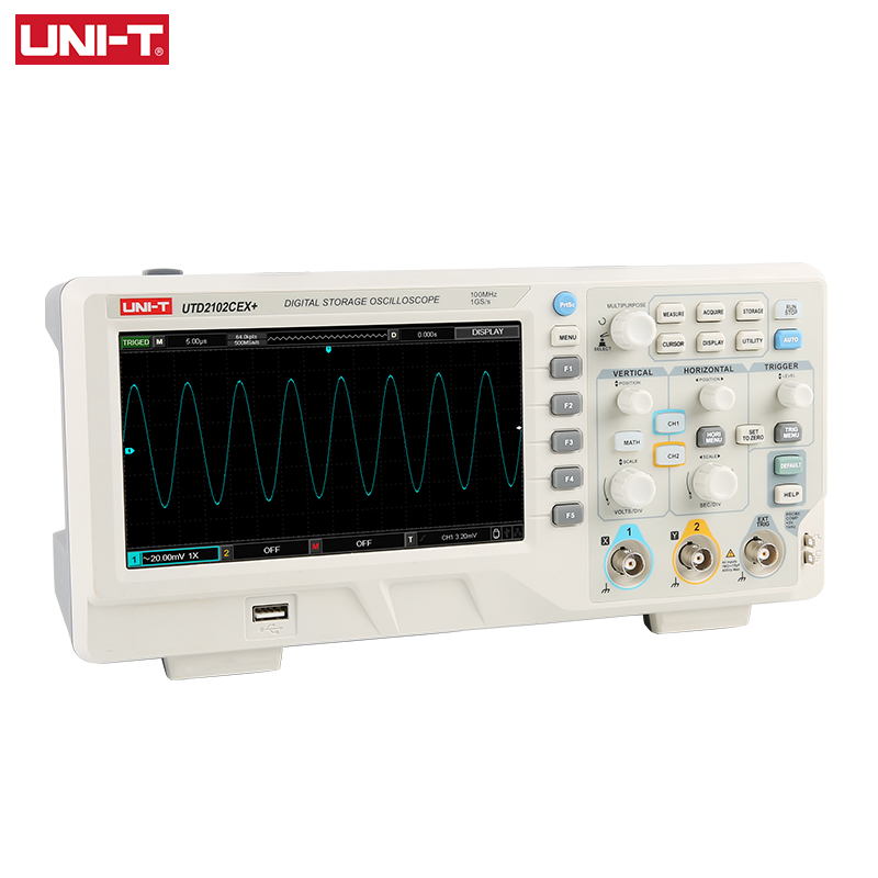 UNI-T UTD2102CEX + عاكس ذبذبات - مراجعة Digital Storage Oscilloscope 100Mhz وسعره