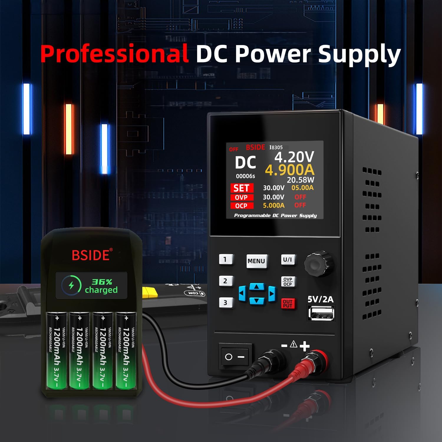 Bside DC مصدر طاقة منظم ، قابل - مراجعة Programmable Dc Power Supply 30V 10A وسعره