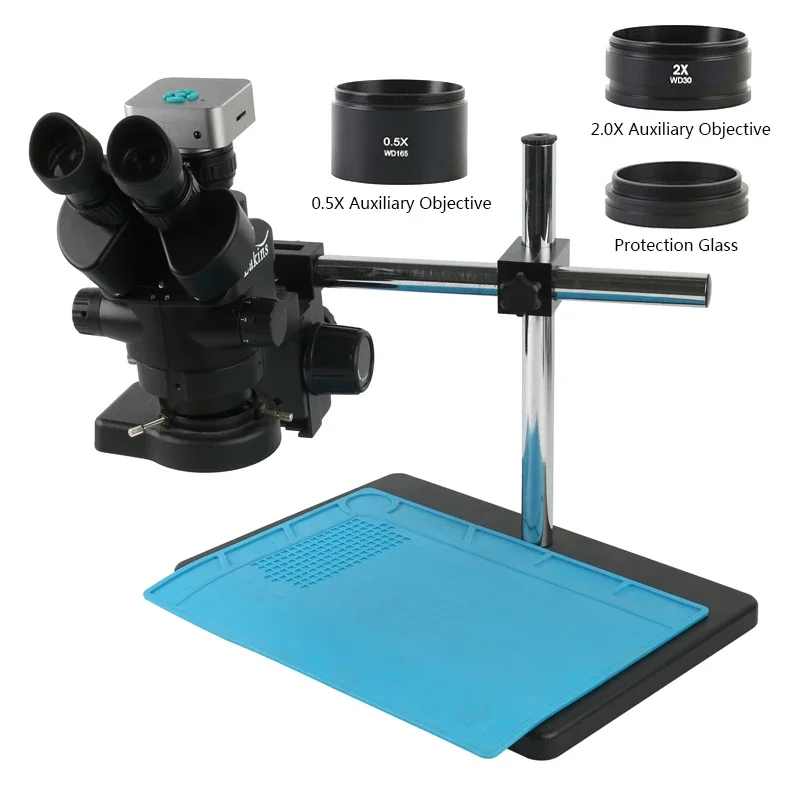التكبير 3.5X-90X كونفوكال ثلاث - مراجعة Stereo Trinocular Microscope Pcb وسعره