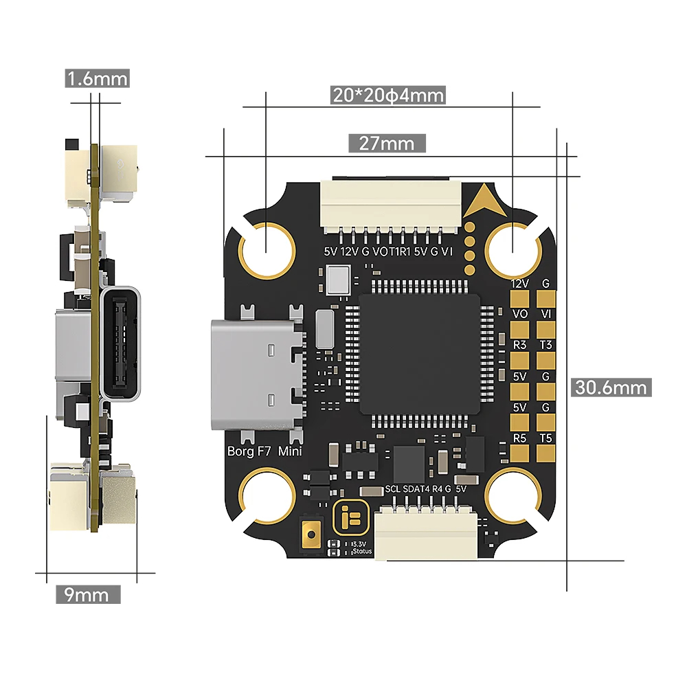 وحدة تحكم طيران IFlight Borg F - مراجعة Fpv Flight Controller F7 Stack 60A وسعره