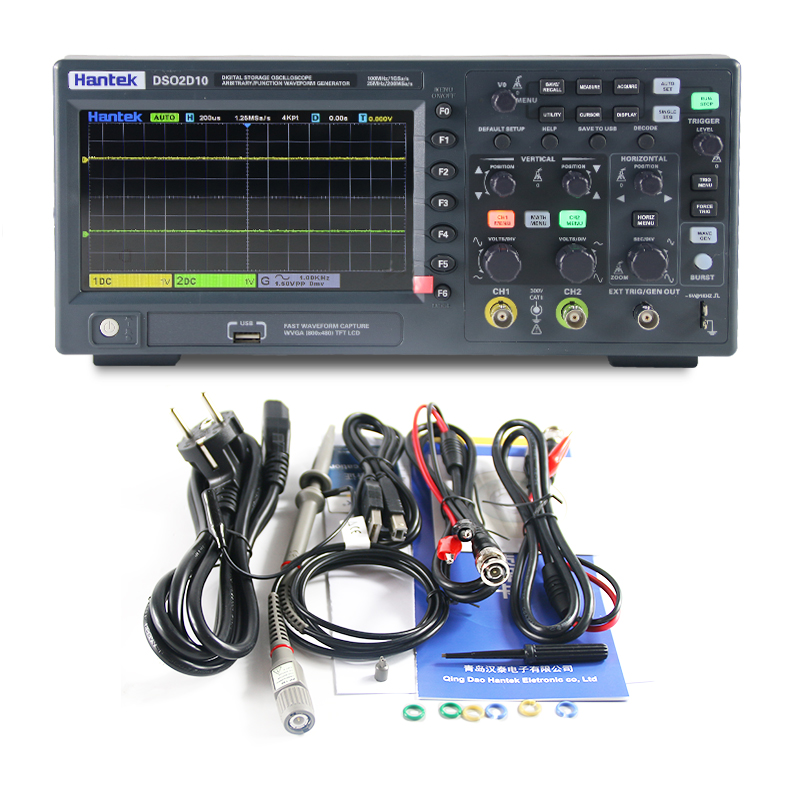 جهاز راسم ذبذبات رقمي هانتك DS - مراجعة Digital Storage Oscilloscope 100Mhz وسعره