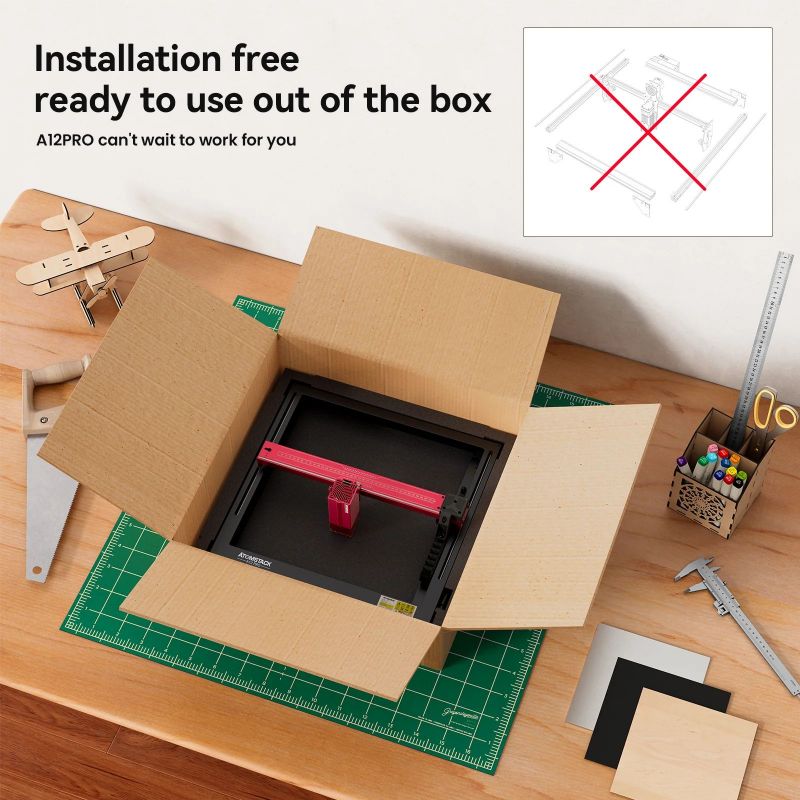 Atomstack A6 X6 S6 Pro 50 واط  - مراجعة Mini Laser Engraver Cnc Router وسعره