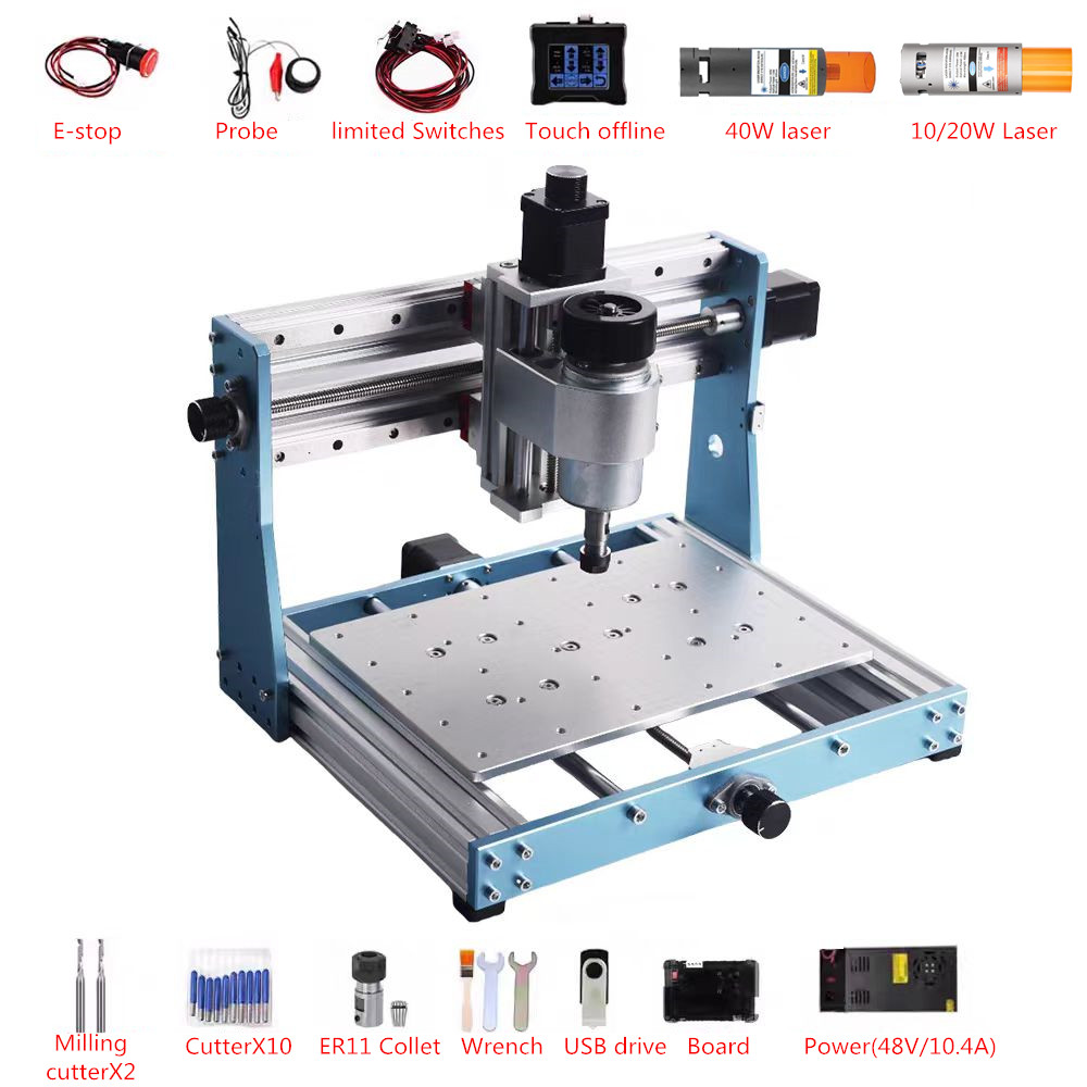 كامل المعادن البسيطة باستخدام  - مراجعة Mini Laser Engraver Cnc Router وسعره