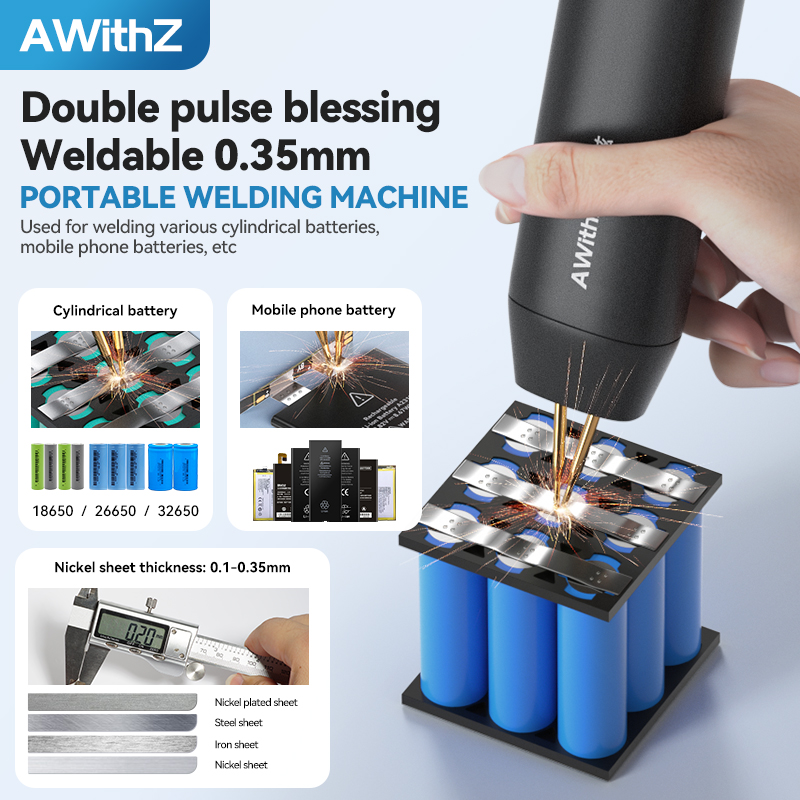 Awithz بطارية محمولة بقعة لحام - مراجعة Spot Welder 18650 Battery Pack وسعره