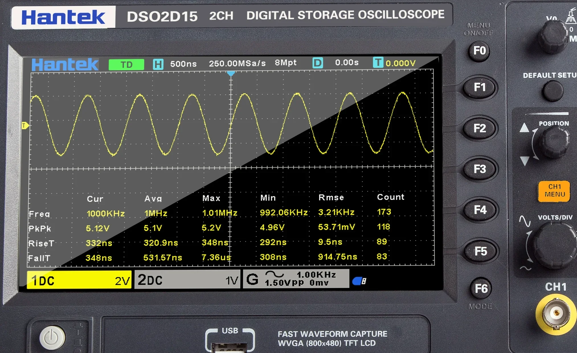جهاز راسم ذبذبات رقمي ثنائي ال - مراجعة Digital Storage Oscilloscope 100Mhz وسعره
