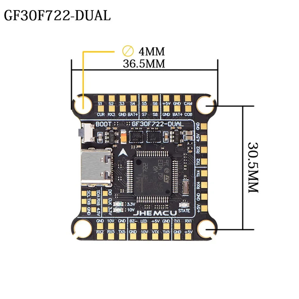 وحدة تحكم طيران مزدوجة UniFlyJ - مراجعة Fpv Flight Controller F7 Stack 60A وسعره