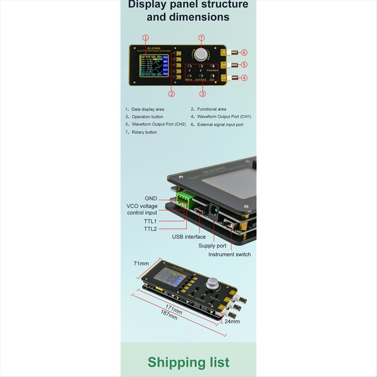 جهاز OKgood لقياس التردد الرقم - مراجعة Function Arbitrary Waveform Generator وسعره
