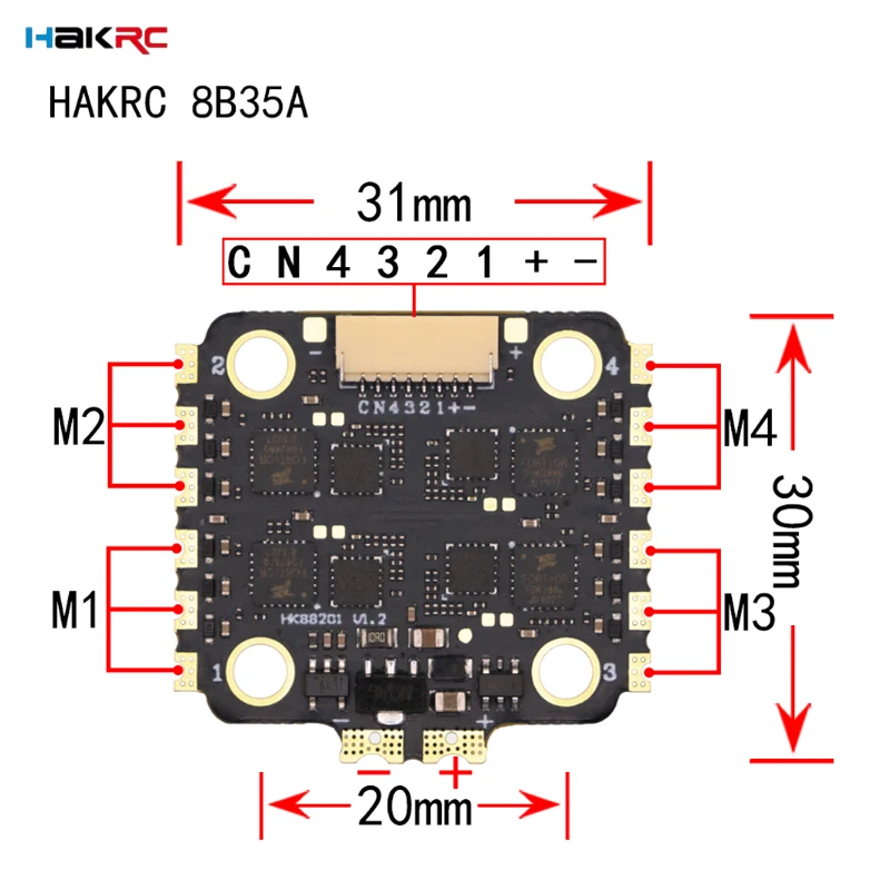 وحدة تحكم طيران HAKRC F7220 V2 - مراجعة Fpv Flight Controller F7 Stack 60A وسعره